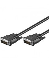 Goobay DVI-D Anschlusskabel 1.8 m Kabel Digital/Display/Video Schwarz Nickel
