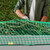 Relaxdays Anhängernetz 3 x 4 m, mit 12 Haken, Eckmarkierungen, Gummiseil, Anhänger Ladungssicherung, Abdecknetz, grün