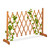 Relaxdays Rankgitter Holz, ausziehbar bis 180 cm, Rankhilfe Kletterpflanzen, Scherengitter freistehend, Garten, orange