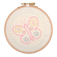 Embroidery Kit with Hoop: Beautiful Butterfly