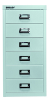 Bisley MultiDrawer™, 29er Serie, DIN A4, 6 Schubladen, Farbe lichtgrau