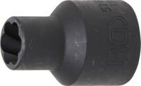 Spiral-Profil-Steckschlüssel-Einsatz / Schraubenausdreher | Antrieb Innenvierkant 12,5 mm (1/2") | SW 10 mm