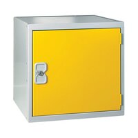 One Compartment Cube Locker D380mm Yellow Door MC00096