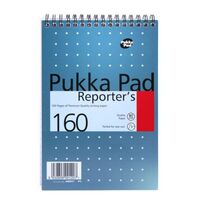Pukka Pad 205x140mm Wirebound Card Cover Reporters Shorthand Notebook Ru(Pack 3)