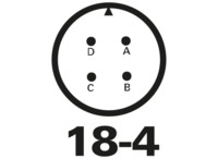 Buchsen-Kontakteinsatz, 4-polig, Lötkelch, gerade, 97-18-4S(431)