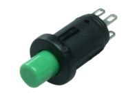 Drucktaster, 2-polig, grün, unbeleuchtet, 0,2 A/60 V, Einbau-Ø 5.1 mm, IP40, 004