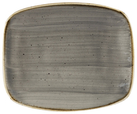 Chefs Oblong Platte Stonecast Peppercorn; 15.4x12.6 cm (LxB); grau/braun;