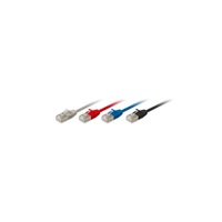 Equip Slim Kábel - 606122 (S/FTP patch kábel, Vékony, CAT6A, Réz, LSOH, 10Gb/s, fekete, 0,25m)