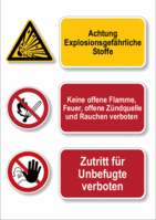 Sicherheitszeichen-Schild - Mehrfarbig, 21 x 29.7 cm, Kunststoff, Schlagzäh