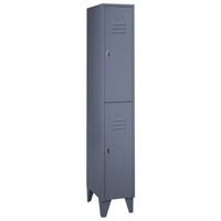 Steel locker with stud feet