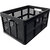 Caja plegable CLAX, capacidad 46 l, negra, a partir de 10 unid..