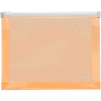 Gleitverschlusstasche A3 PP Falte 30mm orange transluzent