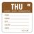 Vogue Thursday Food Safety Day Labels - Brown - Removable - 49 x 60 mm 1000 pc