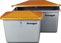 Streugutbehälter 1100 l B1630xT1210xH1010 mm ohne Entnahmeöffnung grau/orange