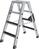 Alu-Stehleiter 2x4 Stufen clip-step Gesamthöhe 0,91 m Arbeitshöhe bis 2,45 m