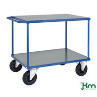 Kongamek heavy duty table top trolley with galvanised steel shelves