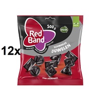 Red Band Schwarze Juwelen, Lakritz, 12 Beutel je 500g