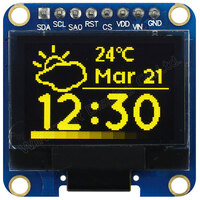 Winstar WEA009664BLAP3N00000 OLED COG 96x64 Yellow 1.1" PCB Antiglare Polariser