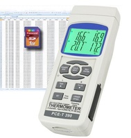 Termometro PCE-T390, 4+2 canali (Tipo K e Pt100), memoria su scheda SD