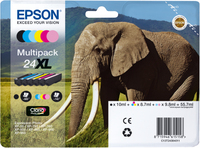Epson 24XL Tinte Multipack (bk,c,m,y,lc,lm) für Expression Photo XP-750, XP-950