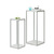 Presentation Plinth / Column Display / Stand Display / Column "Construct" | silver anodised / grey white 400 mm 1000 mm 400 mm W/D 400 x H 1000 mm