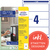 Ordner-Etiketten, ablösbar, Home Office, Kleinpackung, A4 mit ultragrip, 61 x 192 mm, 10 Bogen/40 Etiketten, weiß