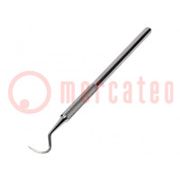 Tool: scraper; stainless steel; L: 150mm; Blade tip shape: hook