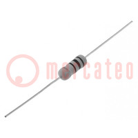Resistor: wire-wound; THT; 430mΩ; 1W; ±5%; Ø3.5x10mm; 400ppm/°C