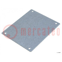 Mounting plate; steel; W: 134mm; L: 111mm; Thk: 1.5mm; Plating: zinc