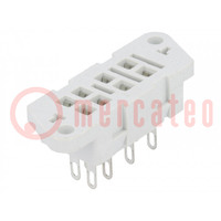 Socket; PIN: 8; 5A; 250VAC; on panel; for soldering; Series: R2M