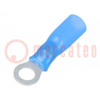 Connecteur: anneau; M5; Ø: 5,3mm; 1,5÷2,5mm2; serrage; sur fil; bleu