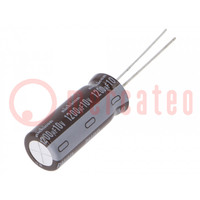 Condensator: elektrolytisch; low ESR; THT; 1200uF; 10VDC; Ø10x27mm