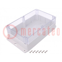 Enclosure: multipurpose; X: 146mm; Y: 222mm; Z: 75mm; polycarbonate