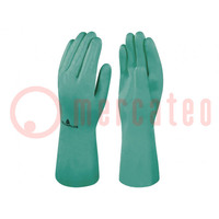 Guantes protectores; Medida: 8; verde; algodón,nitril