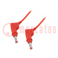 Connection cable; 32A; banana plug 4mm,both sides; Len: 1.5m; red