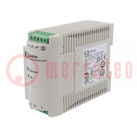 Power supply: switched-mode; for DIN rail; 30W; 12VDC; 2.5A; 84%
