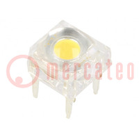 LED Super Flux; 7.62x7.62mm; white warm; 19.5÷22lm; 120°; 60mA