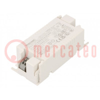 Power supply: switched-mode; LED; 38W; 30÷42VDC; 900mA; 198÷264VAC