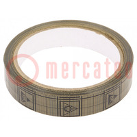 Packing tapes; ESD; L: 36m; W: 18mm; Features: antistatic
