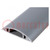 Closed cable trunkings; grey; L: 1m; Mat: PVC; H: 13mm; W: 60mm; 85°C
