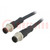 Cable: for sensors/automation; PIN: 12; M12-M12; 1m; plug; plug
