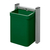 Modellbeispiel: Abfallbehälter -Cubo Loretta- 15 Liter aus Stahl, zur Wandbefestigung, für Grünglas (Art. 16993)