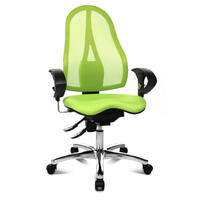 TOPSTAR Sitness 15 Bürostuhl, mit Armlehnen, Belastbar bis 110 kg, Gewicht: 18,4 Version: 04 - grün