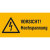 Vorsicht! Hochspannung, Warn-Kombischild, 13,1 x 6,5 cm DIN EN ISO 7010 W012 + Zusatztext ASR A1.3 W012 + Zusatztext