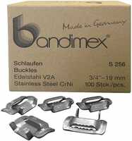 Bandimex Schlaufen 3/8" V2A-Edelstahl, Pack a 100 Stück