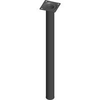Produktbild zu Piedino per mobili tubo tondo ø 30 mm, lungh. 500 mm, acciaio nero