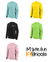 SWEAT COL ROND MAMAN SOBRICOLO JAUNE TL - SWJH030SYL NOTRE SELECTION