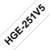 Schriftbandkassetten für Elektronische Beschriftungsgeräte HGe-251V5,schwarz auf weiß