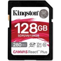 SD Card 128GB Kingston SDXC React+ 280R/100W Reader retail retail