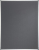 Stellwandtafel PRO Stahl/Filz, Aluminiumrahmen, 1200 x 900 mm, grau/weiß